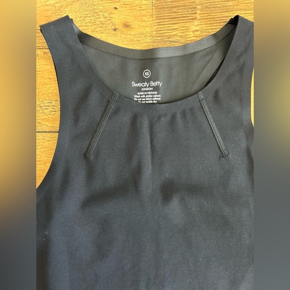 SWEATY BETTY Black Tank Top Activewear Yoga Power Mission Gym high compression - Picture 10 of 10